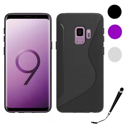 S Curve Gel Jelly Cover Case For Samsung Galaxy S9 / S9 Plus + FREE Stylus  • $6.99