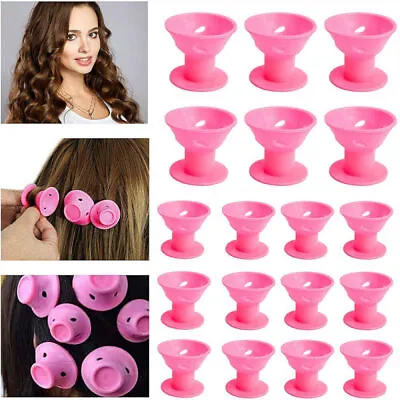 £3.89 • Buy 20/40PC No Heat DIY Hair Curlers Clip Magic Silicone Rollers Care Heatless Soft