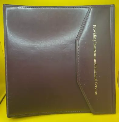 Maroon Faux Leather State Farm 3-Ring Binder Padfolio Portfolio • $15