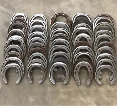 50 Used Horseshoes. No Clips No Nails Rustic Western Art Welding Vintage Craft • $55