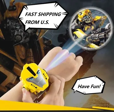 Kids Cartoon Watch Projector Transformers Bumblebee Cosplay Lighting 24 Images • $16.53