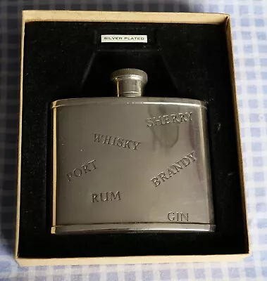 £20 • Buy Vintage Lancelott Of Sheffield Silver Plated 4oz Hip Flask Made In England Boxed