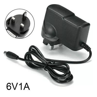 6V 1A Battery Charger For Baby Kid Toy Car Motorcycle Lead Acid Sealed Batteries • £6.69