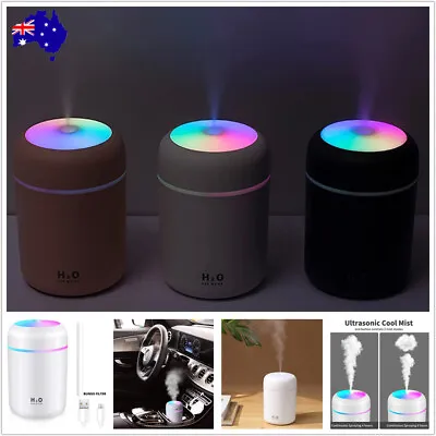 Portable USB Mini Led Humidifier Car Air Purifier Aroma Diffuser Cool Mist Home • $13.80