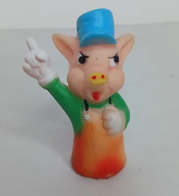 3 Little Pigs Finger Puppet Vintage RARE Disney PVC Toy • $34.99