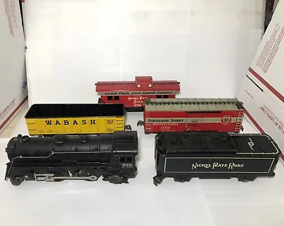 Vintage Marx 999 Locomotive Engine Mar Lines Nickel Plate Road Train Set Of 5 • $39.99