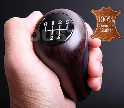 USA STOCK Italian Leather Weighted Wood 5 Speed MT Gear Knob For BMW E46 E36 E30 • $49.80