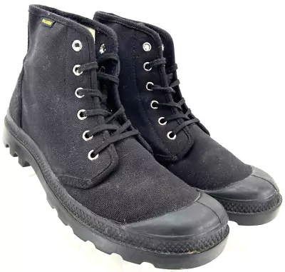 Palladium 75349-060-M Pampa Hi Top Originale Black Lace Up Sneaker Shoes Men's 9 • $39.99