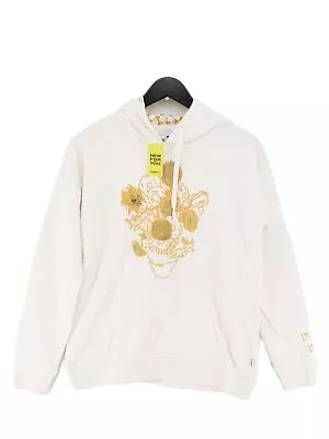 Vans Women's Hoodie S White Graphic 100% Other Pullover • £14.19