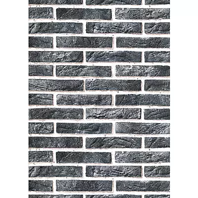 Erismann Duplex Brick Wallpaper Industrical Brick Wall Realistic - Black / White • $7.66