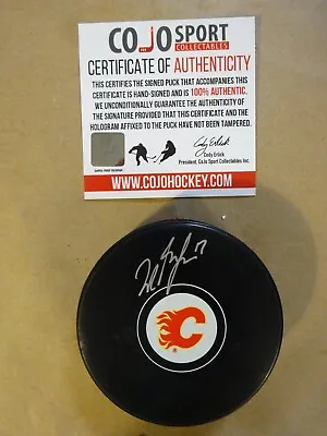 Autographed Milan Lucic Signed Calgary Flames Hockey Puck COJO COA • $25