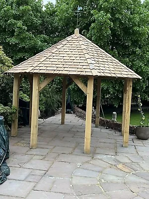 Linden 100% Green Oak  OCTAGONAL Gazeebo/hot Tub￼ Shelter KIT HANDMADE TO ORDER. • £5500