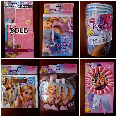 NIP Disney Tangled Rapunzel Party Supplies Invitations Cups Bags Ribbon YOU PICK • £3.85