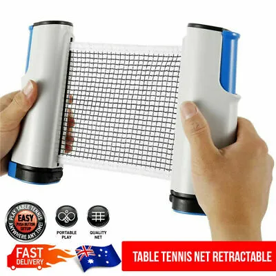 $16.79 • Buy Retractable Table Tennis Net Portable Ping Pong Replacement Net Rack AU STOCK