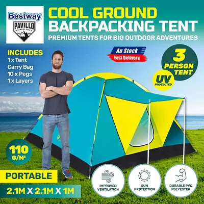 Outdoor Bestway Tent Coolground 3 Person 2.10m X 2.10m X 1.20m AU STOCK • $70.90