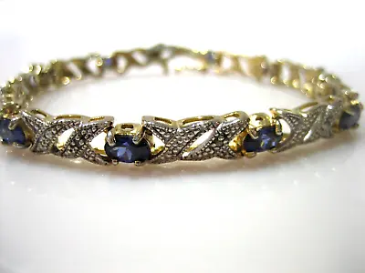 Vintage Signed Fas Sterling Silver Diamond Hugs & Kisses 7  Bracelet • $22.48