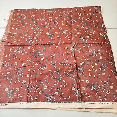 Vintage House N Home Fabric Red Floral Blend Retro Mcm 50x50 1.3 Yards • $15