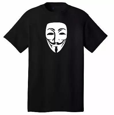 Anonymous Mask T-shirt Revolution Mask V For Vendetta Style Movie Anarchy Elect • $12.99