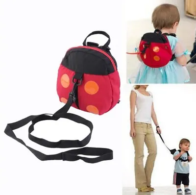 Childrens Toddler's Ladybird Backpack With Safety Reins New Child Rucksack Bag  • £7.49