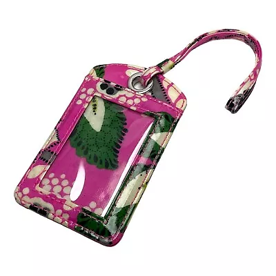 Vera Bradley Luggage Tag - Pink Green White Black Floral  Flower Leaves • $7.99