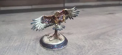 Figurine Eagle Ornament Sculpture Miniature Metal Home Table Animal Decoration • £24.99