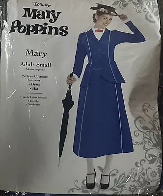 BRAND NEW Disney MARY POPPINS Halloween Dress Costume ADULT Small 2-4 - NO HAT! • $39.99