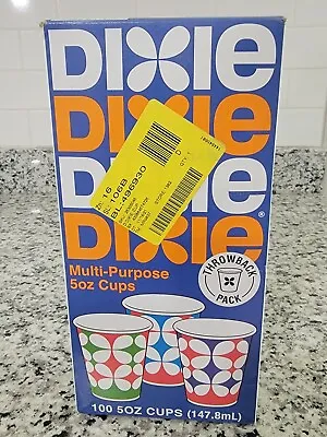 Dixie Multi Purpose Cups 5oz 100 Count Throwback Pack Taped Box Red Green Blue • $29.99