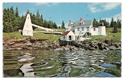 Vinalhaven Island Maine Postcard Brown's Head Lighthouse Unused Chrome • $5
