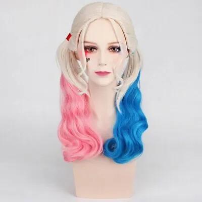 Fashion UK Lolita Full Curly Wigs Pigtails Wavy Hair Cosplay Costume Anime Party • £15.46