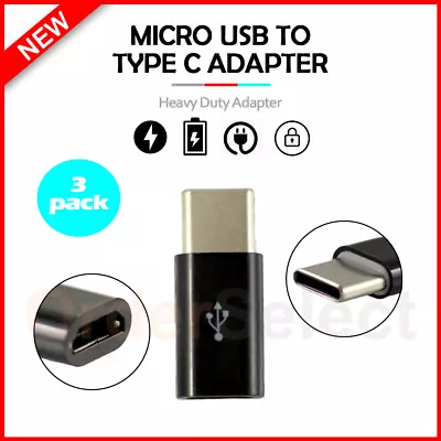 3-Pack Micro USB To Type C OTG Plug For Samsung Galaxy AO1/A11/A21/F41/A71/A71S • $3.99