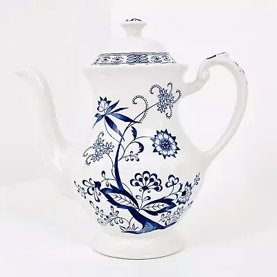 J&G Meakin Coffee Pot Classic Blue Nordic Ironstone Cottage Farmhouse Vintage • £16.99