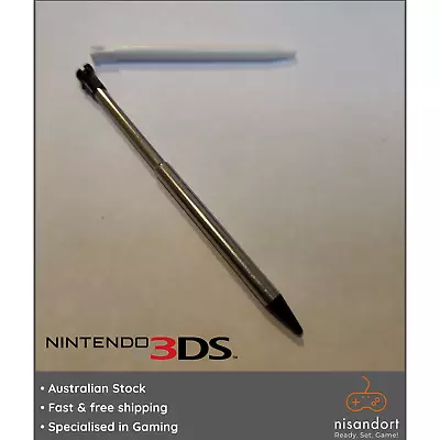 2x Nintendo 3DS Stylus Retractable Metal/Black & Fixed White 🕹 CTR-004-AU Stock • $5.15