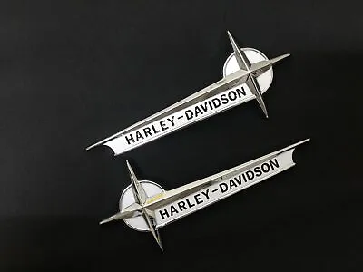 For Harley Vintage Style Gas Fuel Tank Emblems Badges Touring Softail Fatboy New • $99