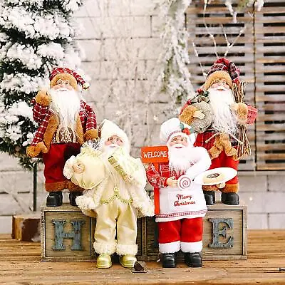 Large Luxury Father Christmas Santa Claus Ornament Decoration Indoor Table Decor • £11.59