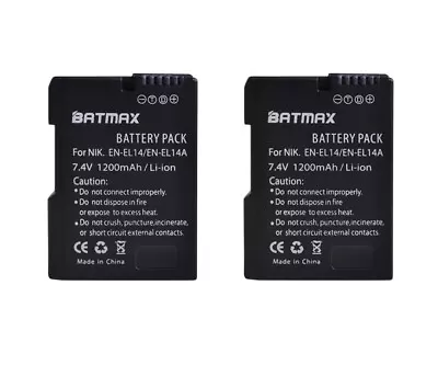 £22.99 • Buy EN-EL14(A) Rechargeable Battery For Nikon D3500,D5600,D3300,D5100 Camera+Charger