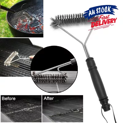 Stainless Steel Grill Brush BBQ Stove Barbecue Clean Bristles Cleaning Cleaner • $11.17