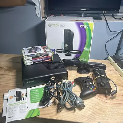 Microsoft Xbox 360 S 250GB Model 1439 Console With Controller & Games • $89.99