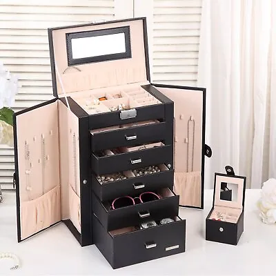 Large Jewelry Box/Organizer/Case For Watch Necklace Ring Storage Women Gift • $52.99