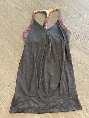 $21.99 • Buy Lululemon Practice Freely Tank Gray/ Multi Color *6* Super Cute! FREE SHIPPING!!