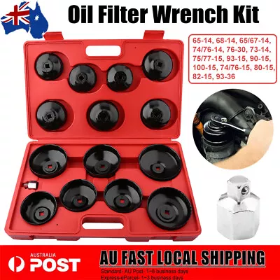 15pcs Cup Type Aluminium Oil Filter Wrench Removal Socket Remover Tool Set Kit • $33.97