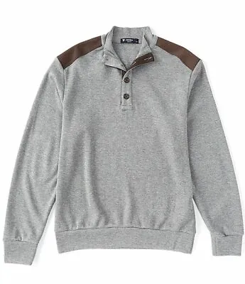 Daniel Cremieux Classic Medium Grey Heather Elbow Shoulder Patch Sweater XXL NWT • $19.99