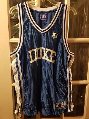 Duke Blue Devils STARTER Basketball Jersey Adult L Zion Williamson Laettner Hill • $124.99