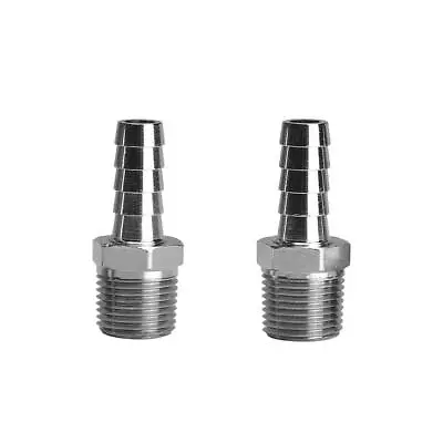 Beduan Stainless Steel 1/2 Hose Barb To 3/8 Male NPT Home Brew Fitting Wate • $13.90