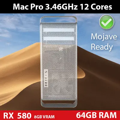 2012 Mac Pro  | 3.46GHz 12-Core | 64GB | 1TB SSD + 1TB HDD | AMD 580 RX 8GB • $1175