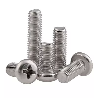 £1.35 • Buy M6 / 6mm Machine Screw Pozi Pan Head Bolts Screws Mild Steel ZP DIN7985
