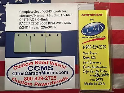 CCMS Mercury/Mariner Race Reed Valve 75-125hp.1.5 Liter 3cyl OPTIMAX PN.236-3OPR • $70