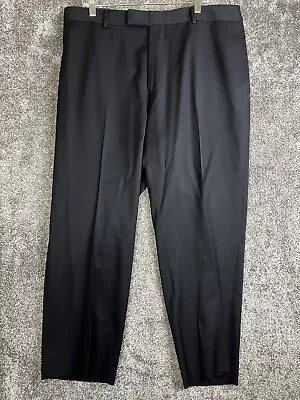 Hugo Boss James Brown Super 100 Dress Pants Slacks Sz 40 R Flat Front Black • $30