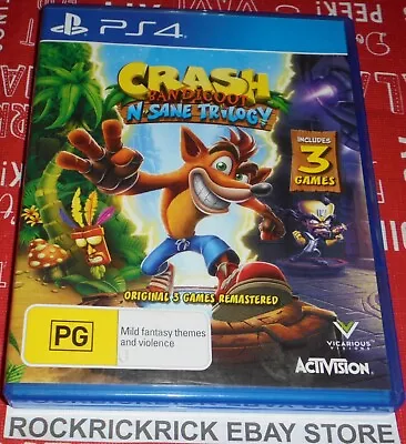 Playstation 4 Game Crash Bandicoot N. Sane Trilogy! (includes 3 Games) • $26