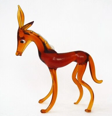 £19.99 • Buy Murano Glass Animal Horse Donkey Pirelli Lampwork Vintage