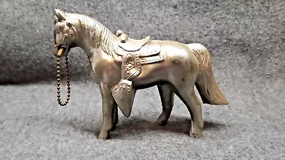 Silver Tone Pot Metal Western Horse Vintage Carnival Prize 4 .5  Tall Made N USA • $18.99